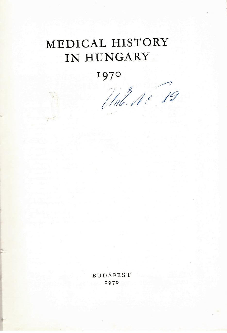  Medical History in Hungary