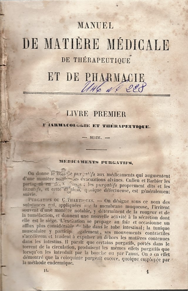  Manuel de matiere medicale de therapeutique et de pharmacie