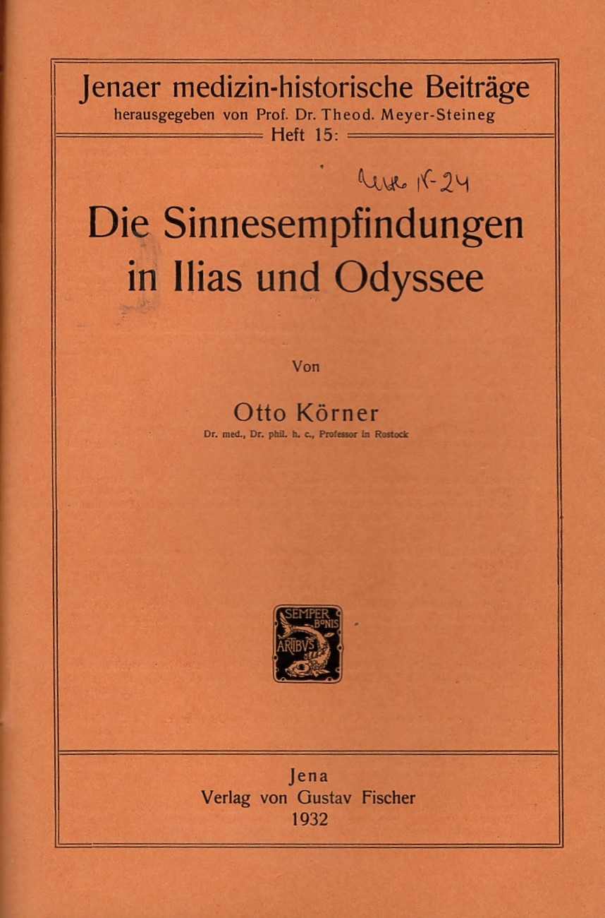  Die Sinnesempfindungen in Ilias und  Odyssee