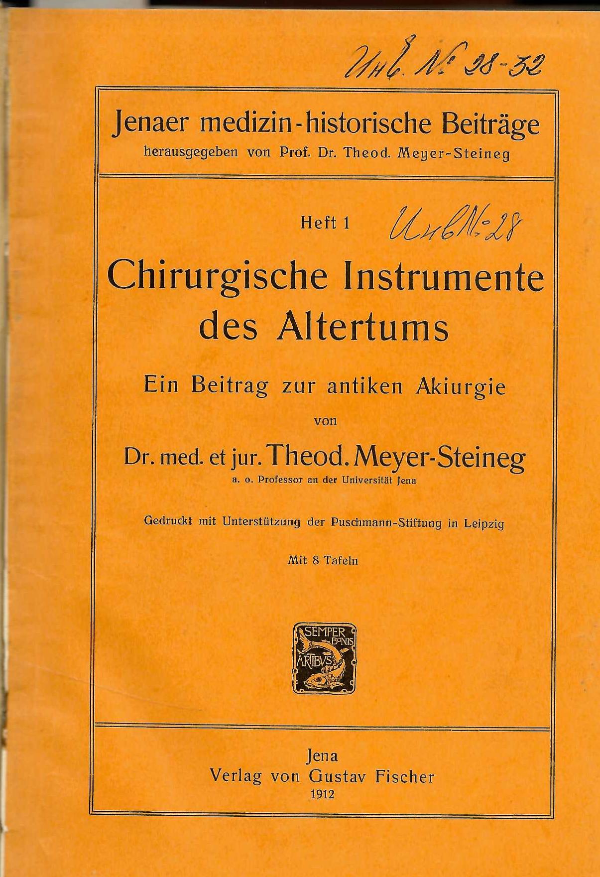  Chirurgische instrumente des Altertums