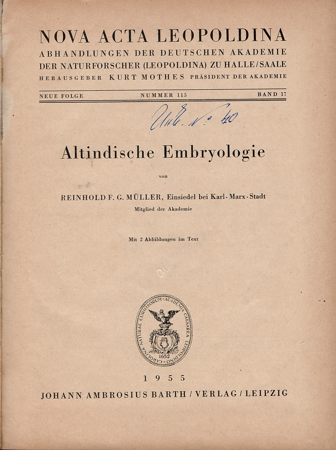  Altindische Embryologie