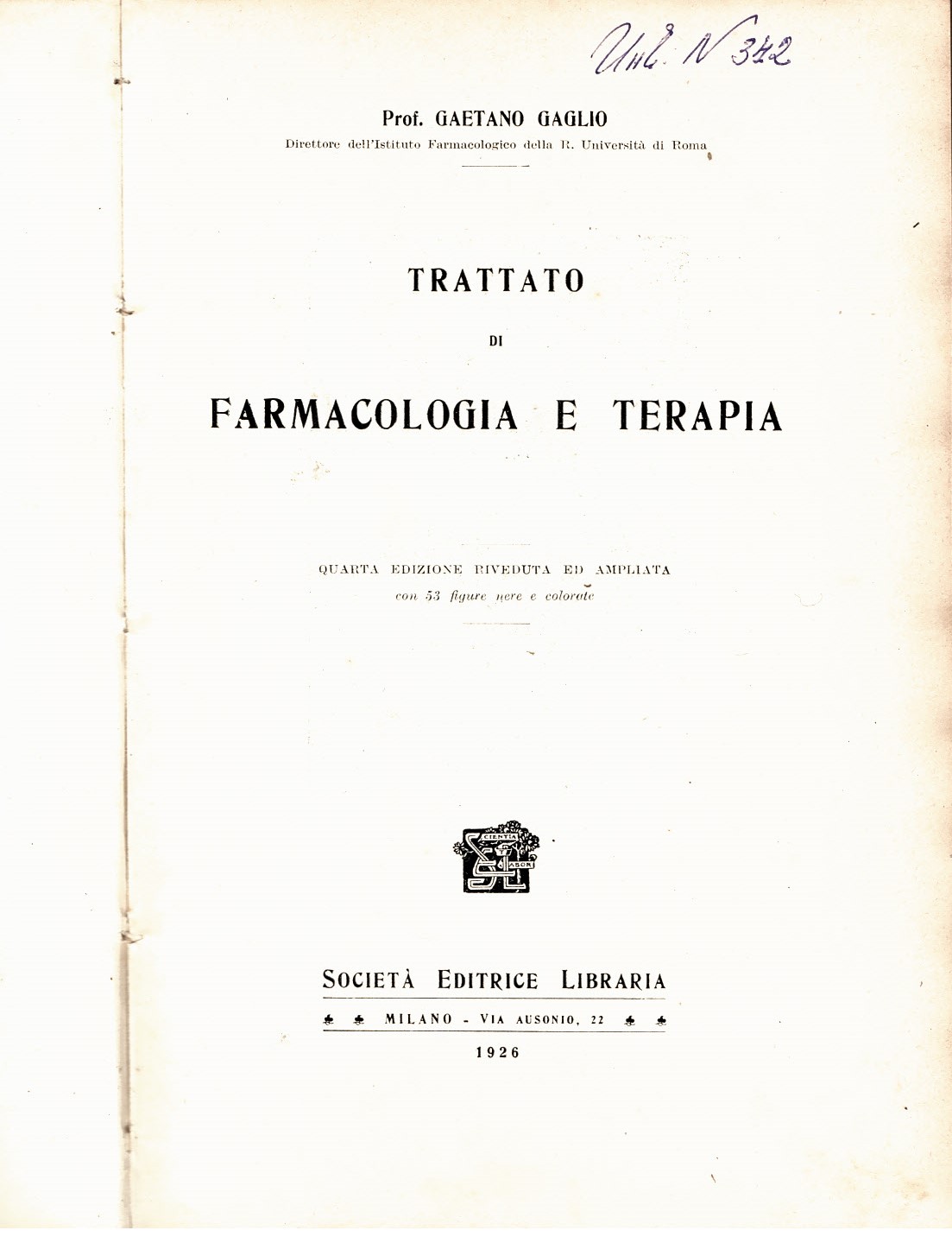  Trattato di farmacologia e terapia