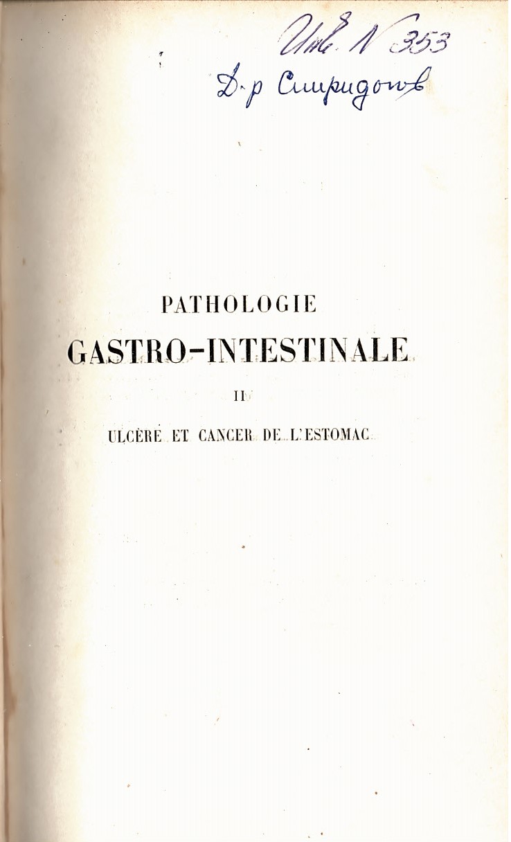   Pathologie gastro - intestinale