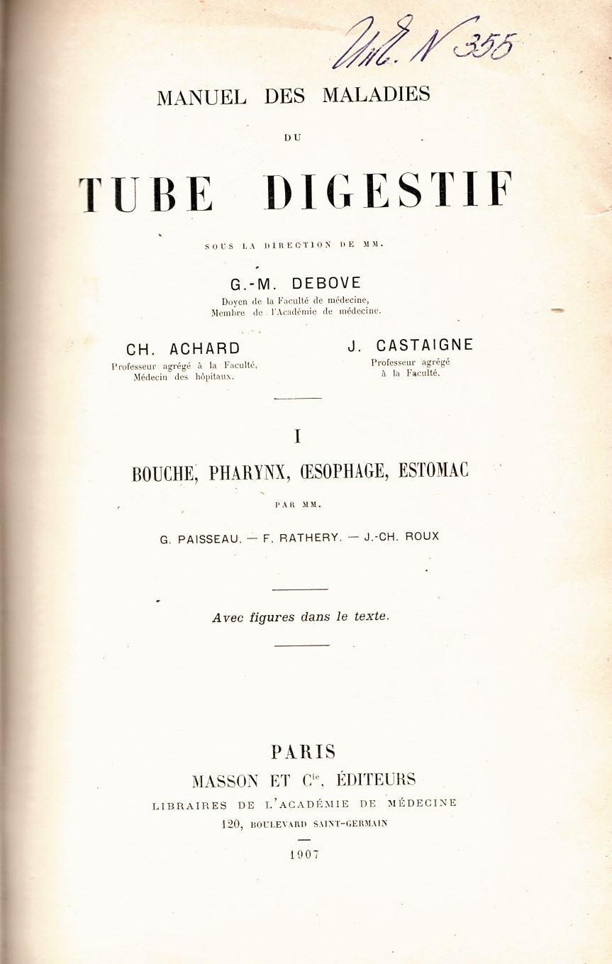  Manuel des maladies du tube digestif