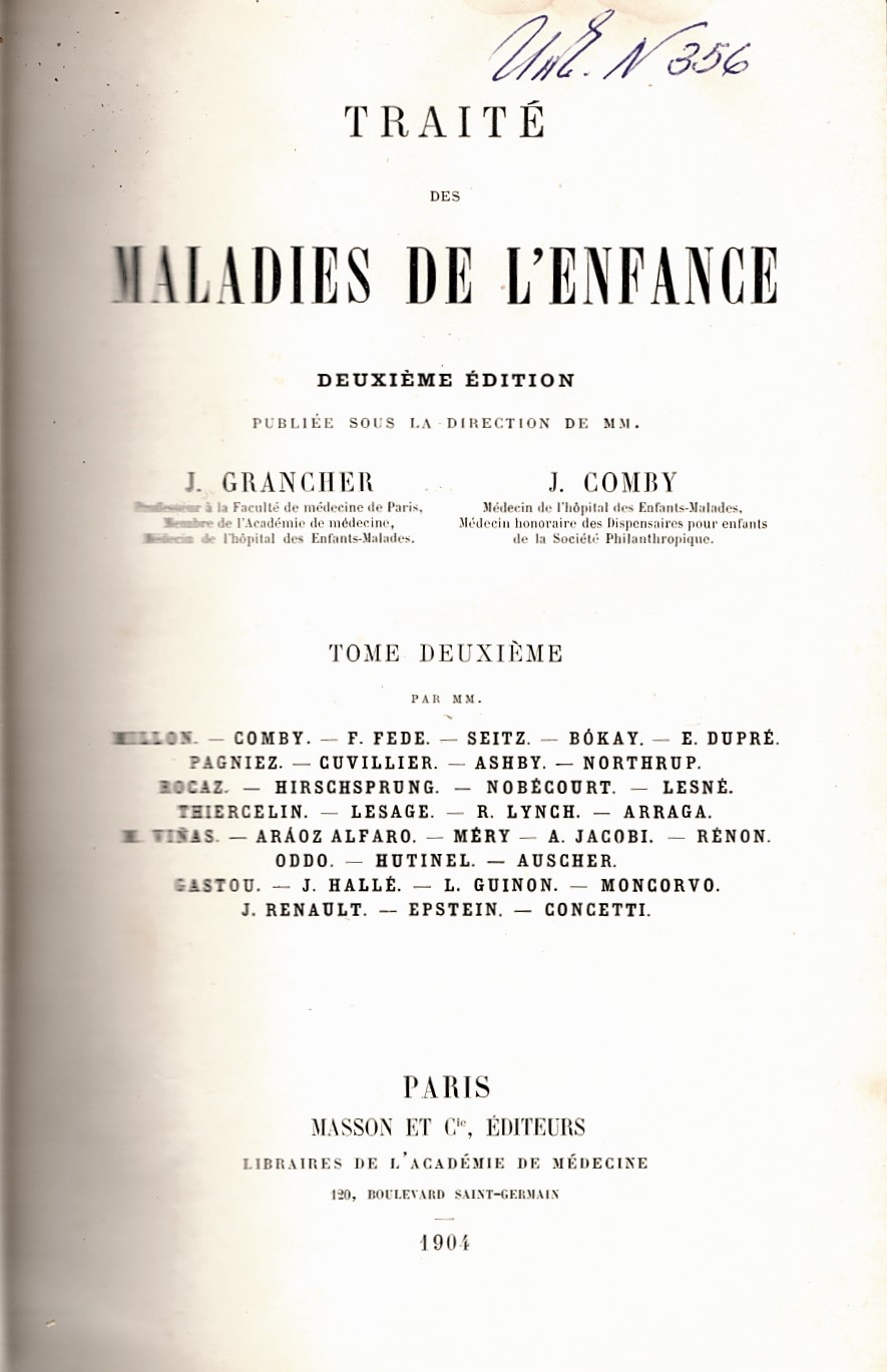  Traite de maladies de l’enfance, t. 2