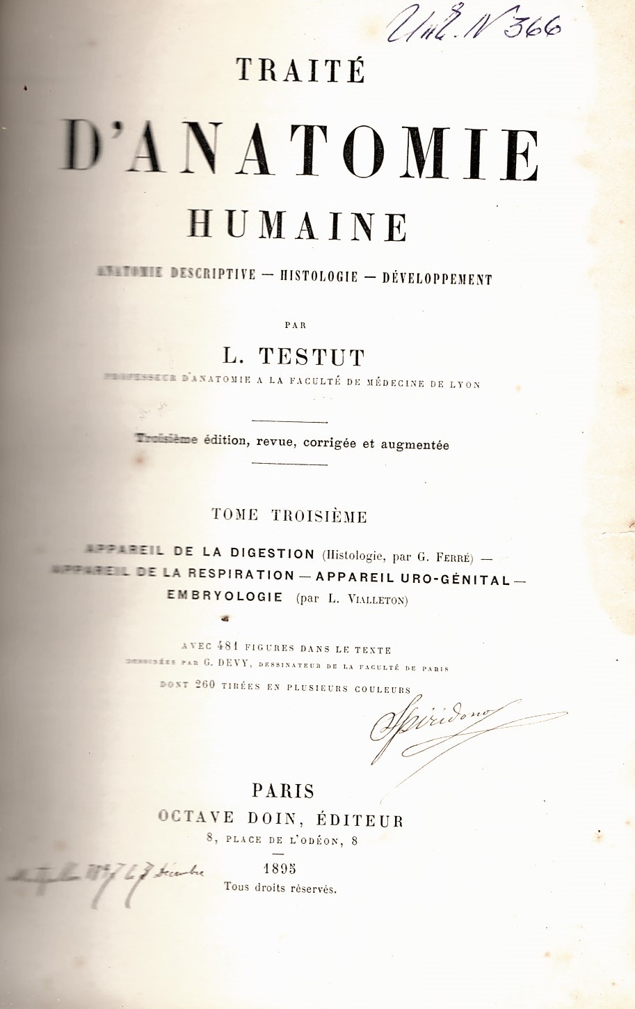   D’anatomie humaine, t. 3