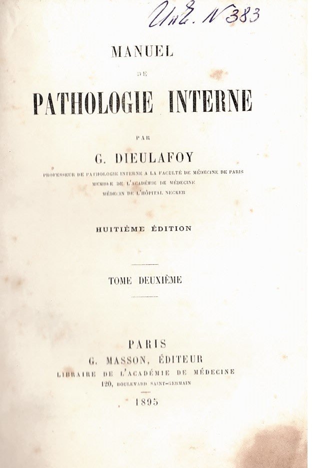  Manuel de pathologie interne, t. 2