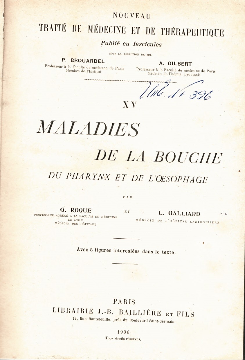   Maladies de la bouche