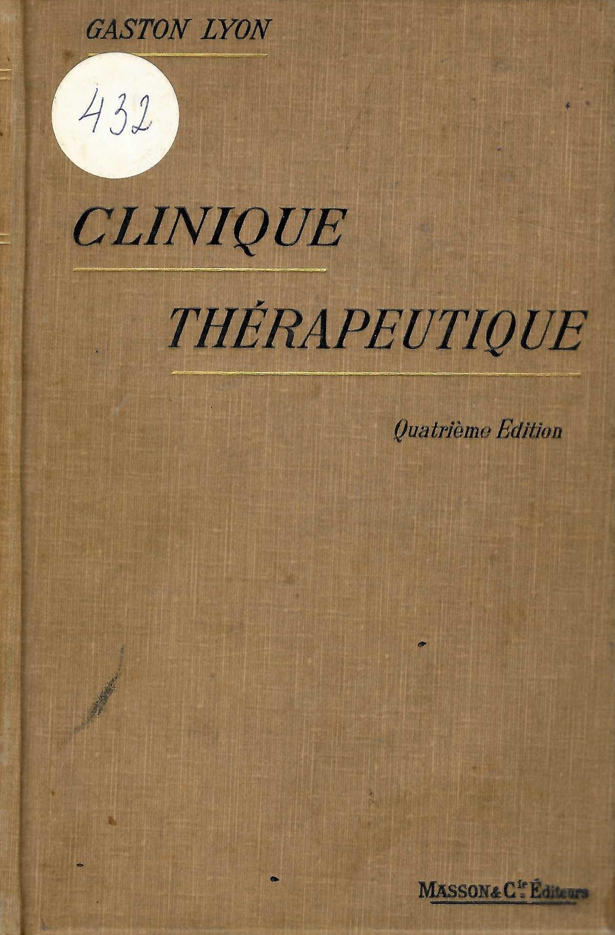   Clinique therapeutique