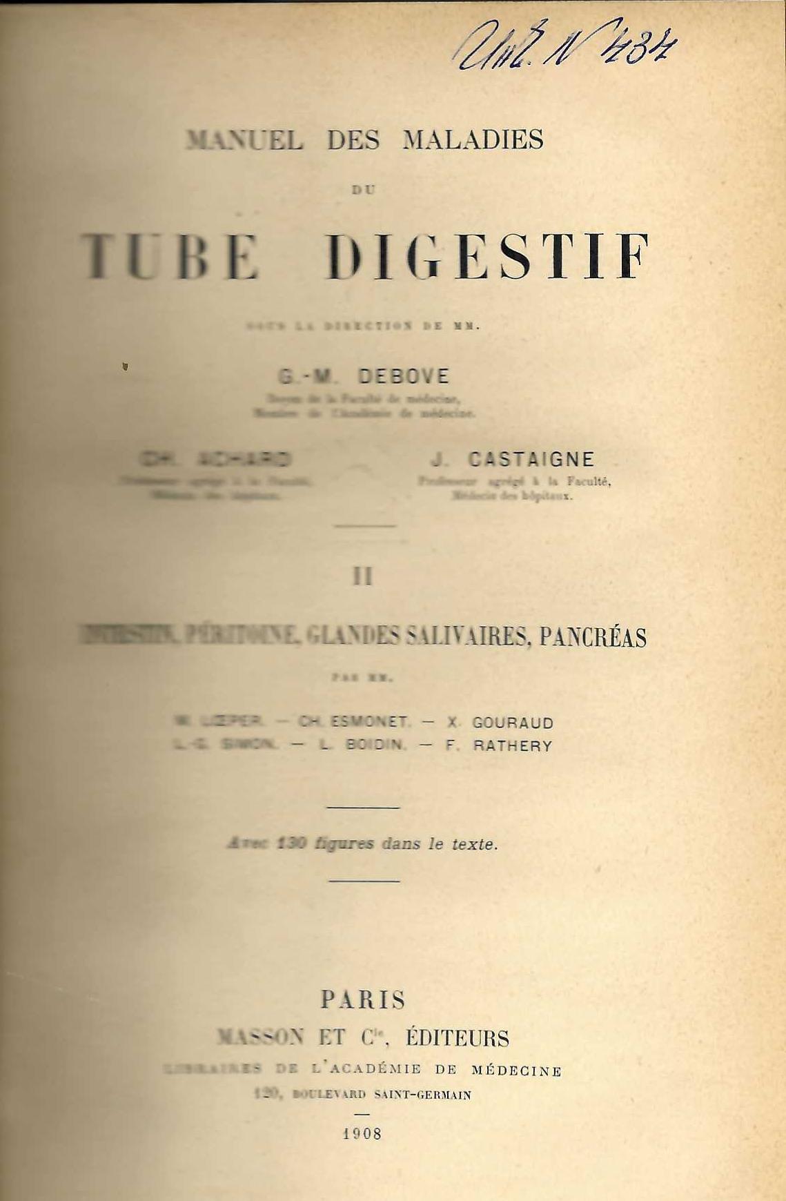  Manuel des maladies du tube digestif