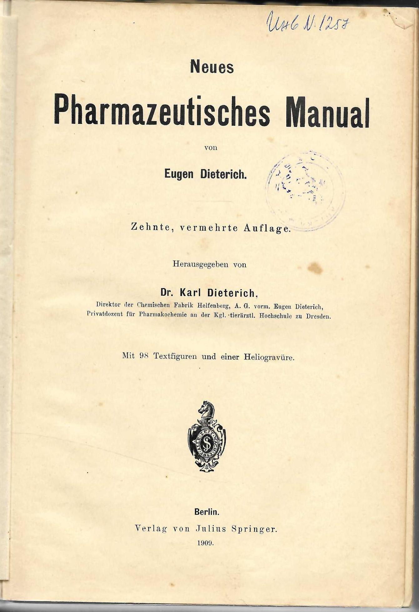  Neues pharmazeutisches Manual