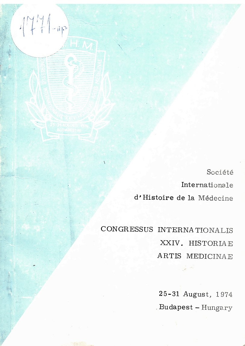  Acta congressus Internationalis XXIV historiae artis medicinae