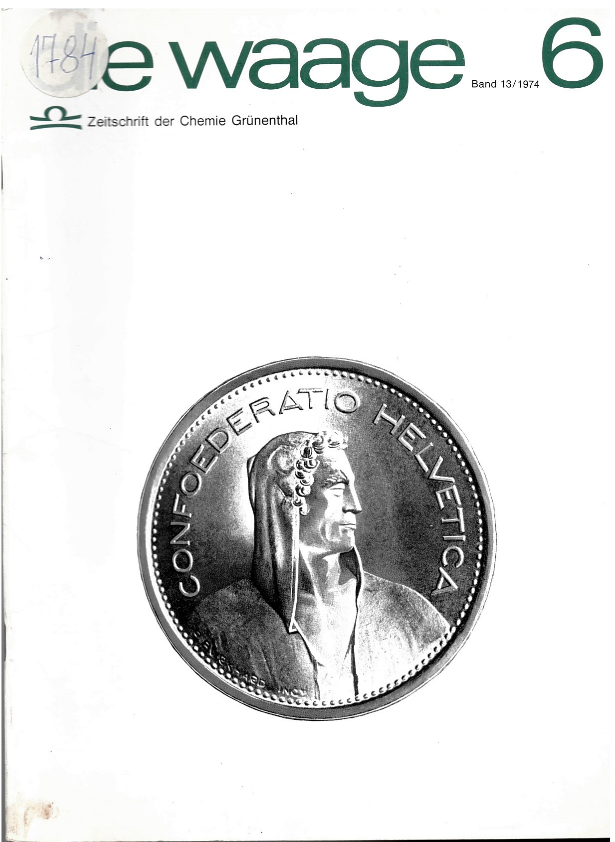  Die Waage 6. Zeitschrift der Chemie Grünenthal. Band 13 / 1974
