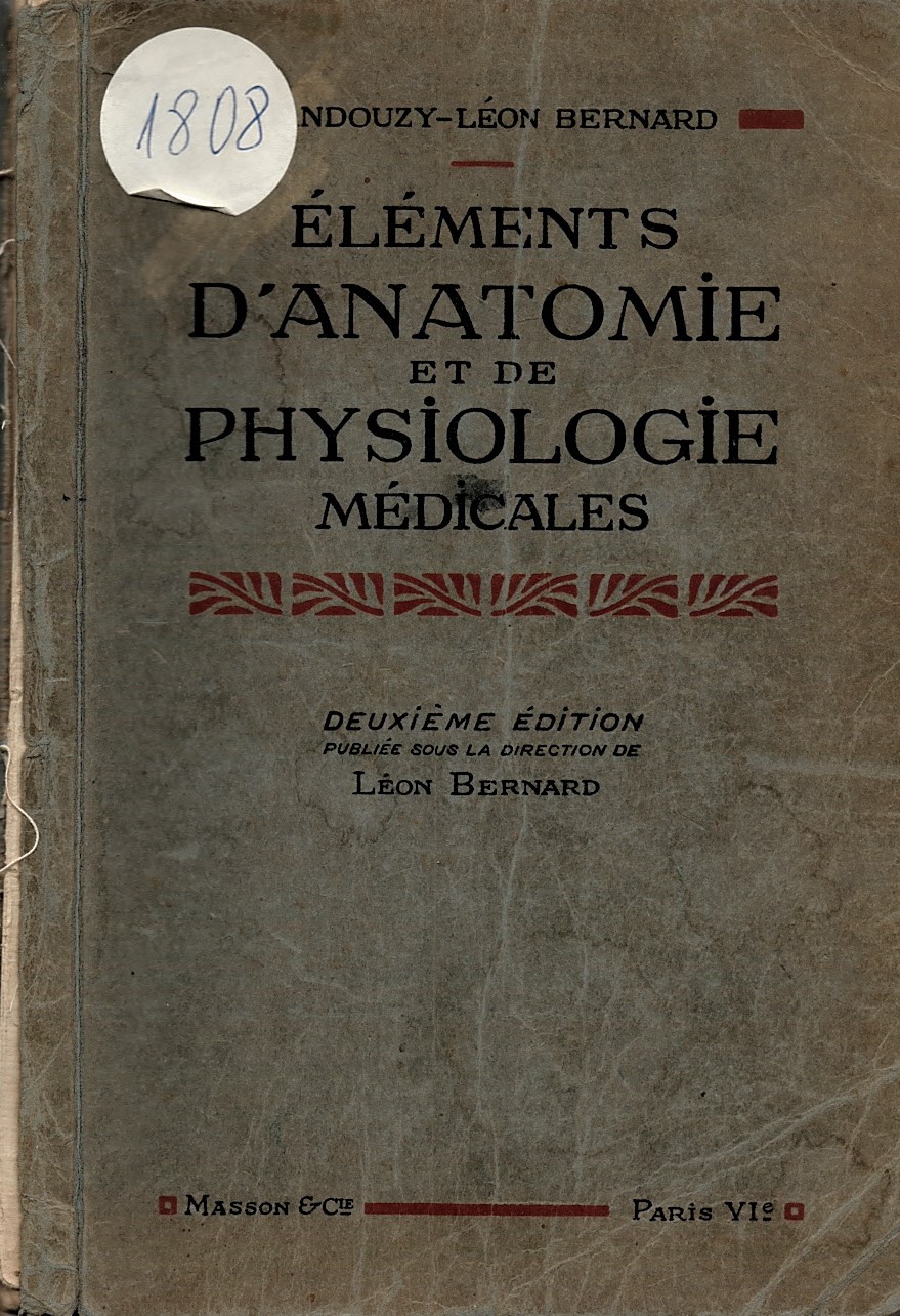  Elements D’anatomie et de physiologie medicales