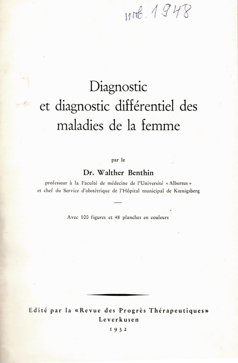  Diagnostic et diagnostic differentiel des maladies de la femme