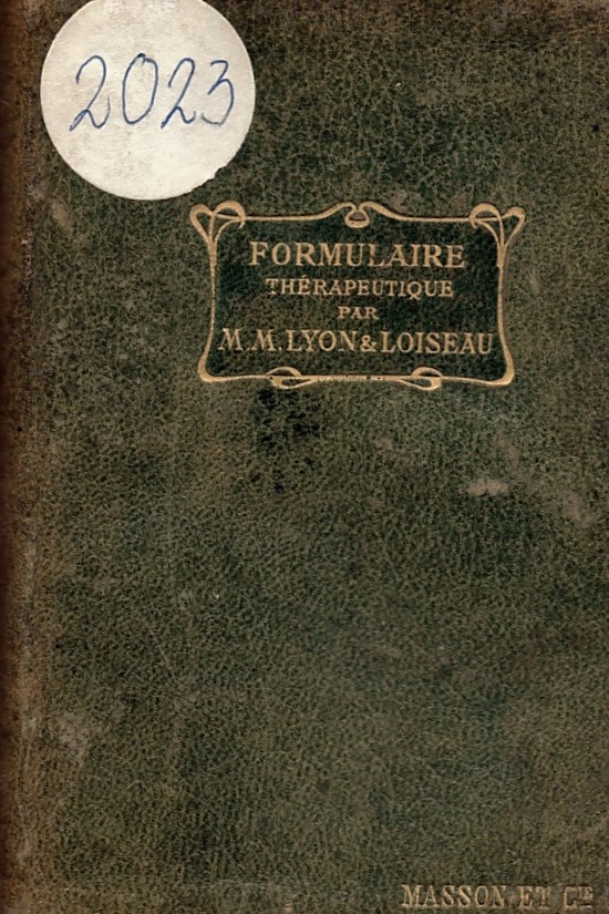   Formulaire therapeutique