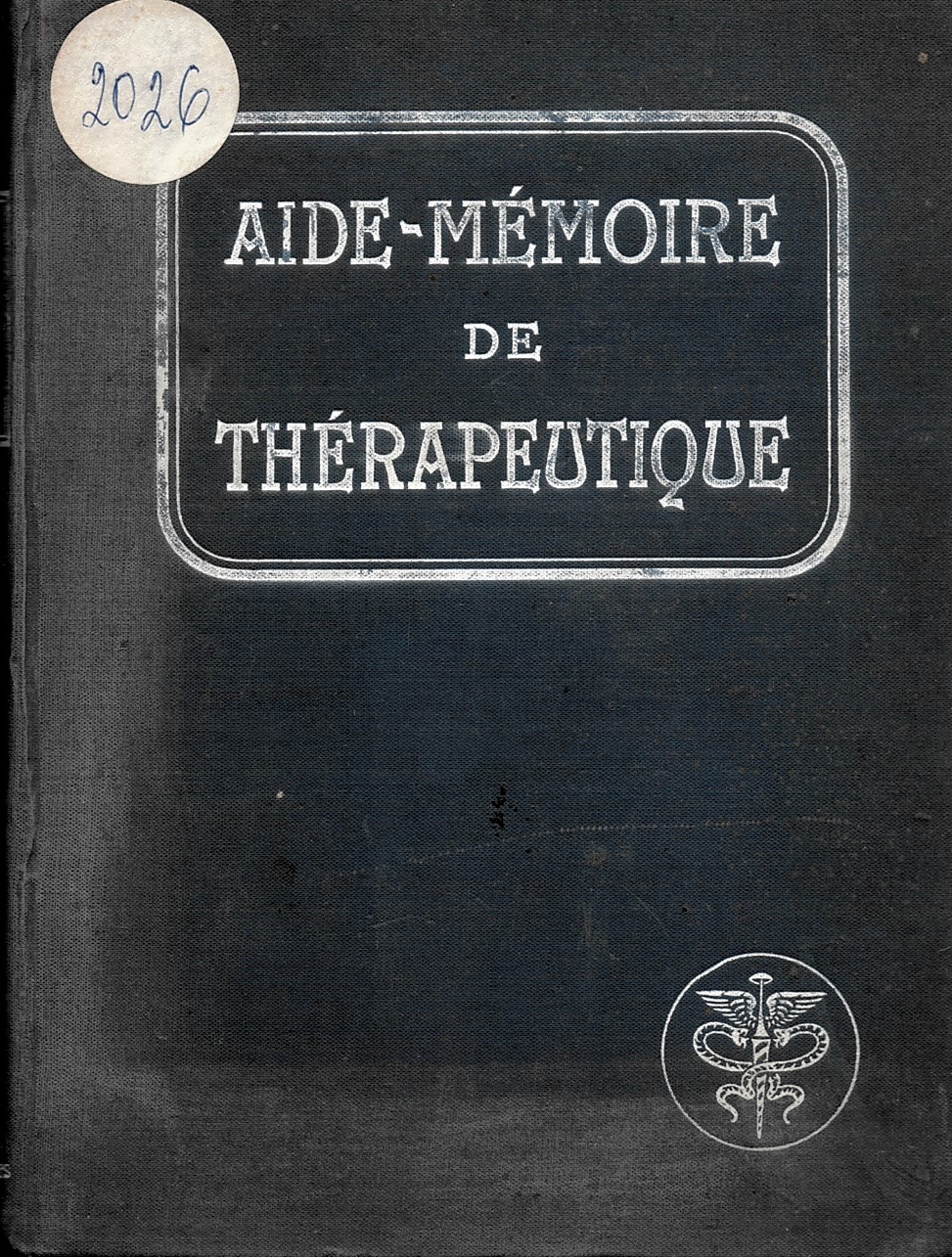   Aide – memoire de therapeutique