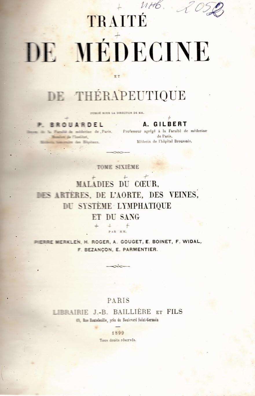  Traite de medicine et de therapeutique. Tome 6