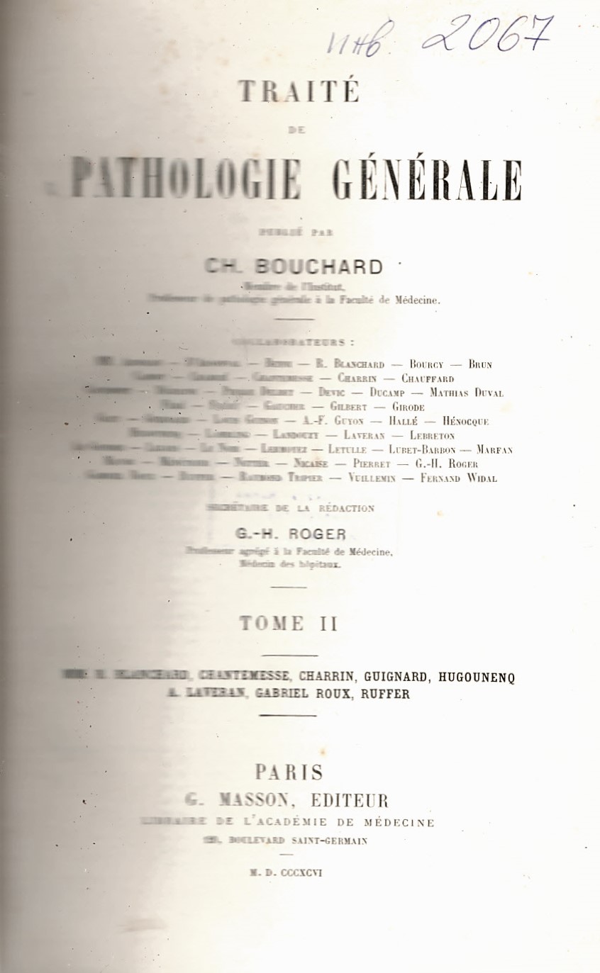   Traite de pathologie generale, tome 2