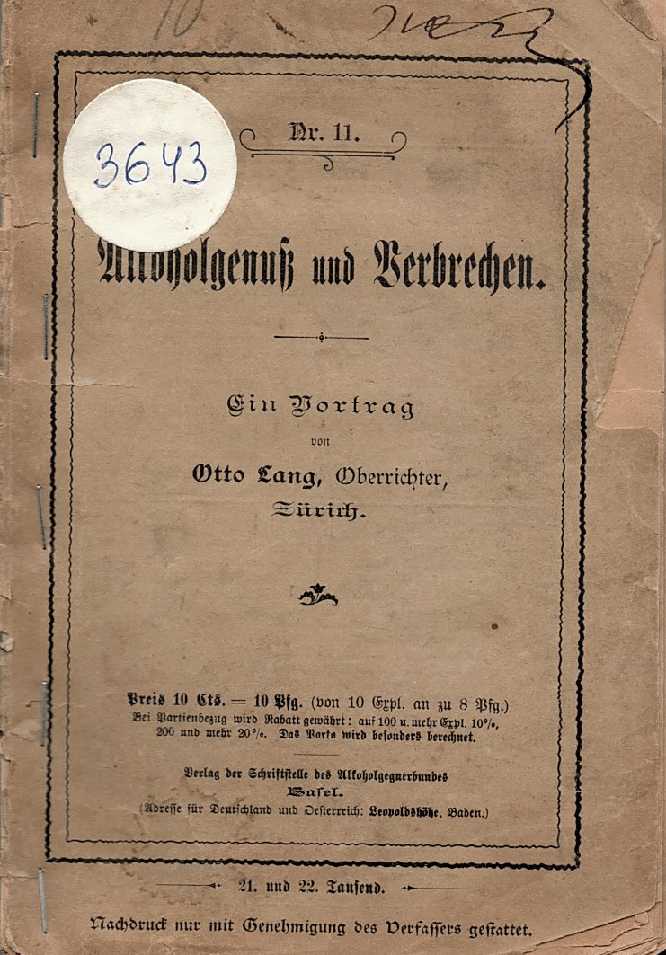  Alcoholgenus und berbrechen