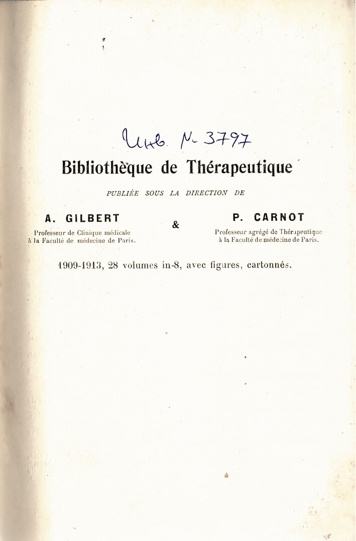  Therapeutique des maladies