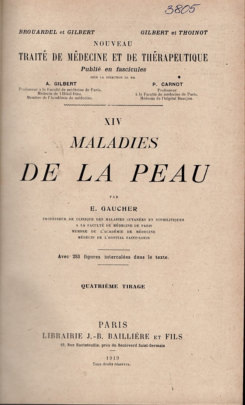  Maladies de la peau b. XIV