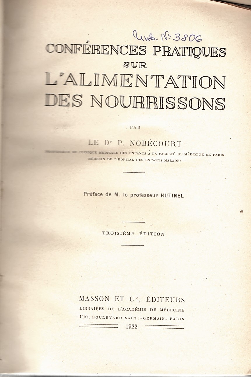  Conferences pratiques sur L'alimentation des nourrissens