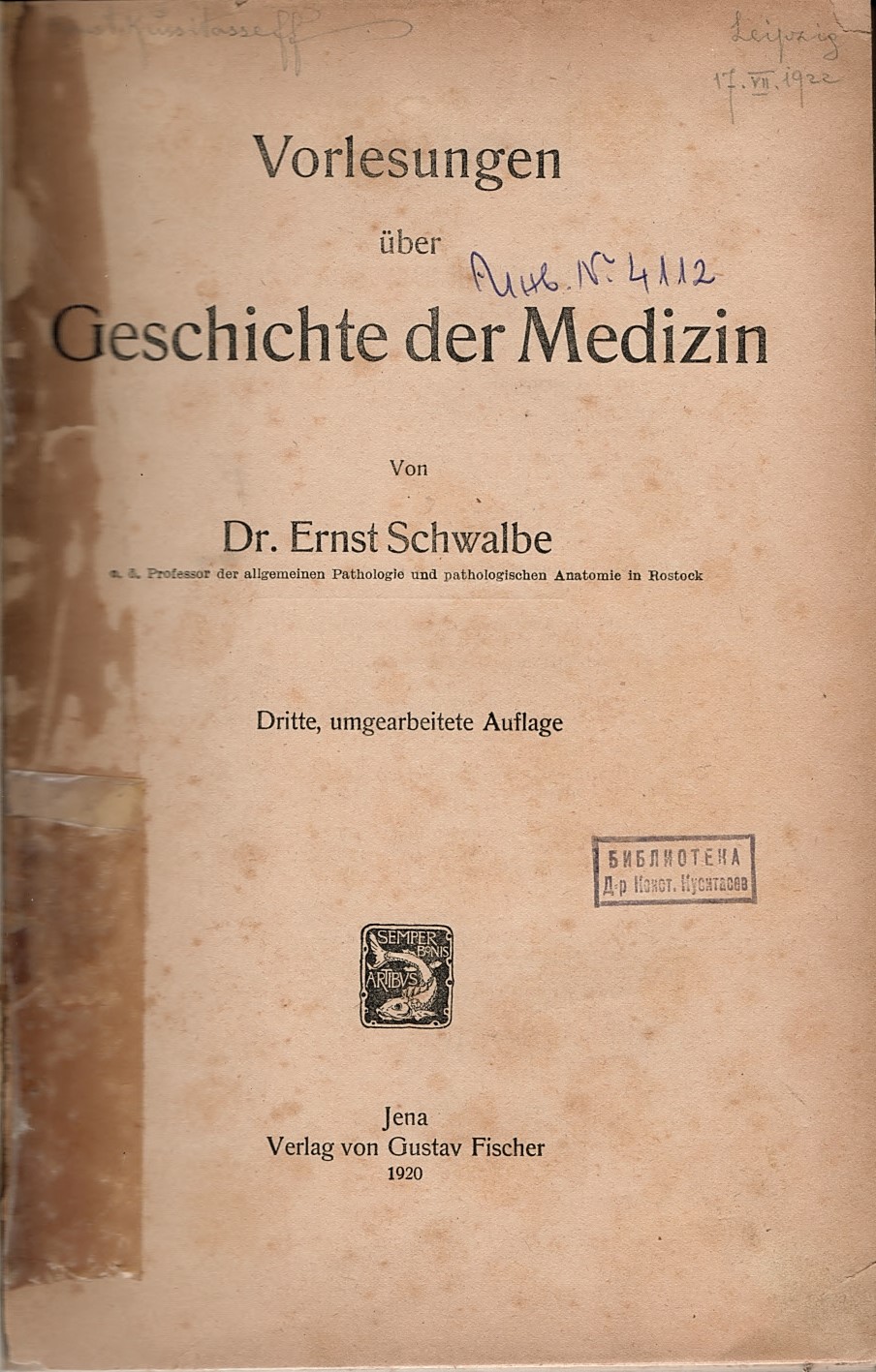  Vorlesungen uber Geschichte der Medizin