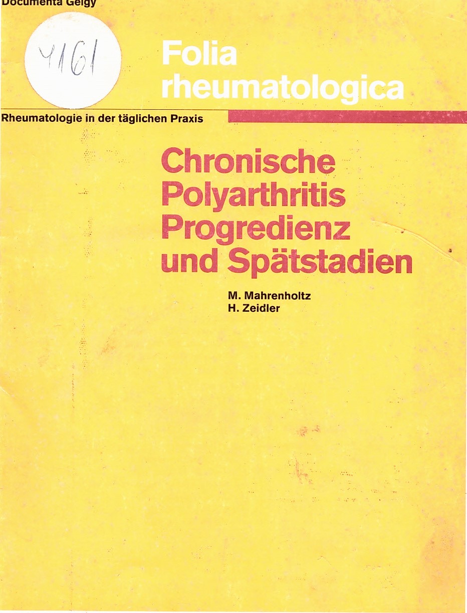  Chroniscehe  Polyarthitism Progreredienz und Spatstadien  wissen wollen