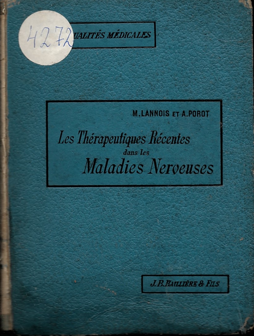  Les Thera pentique recentes Maladies Nerveuses