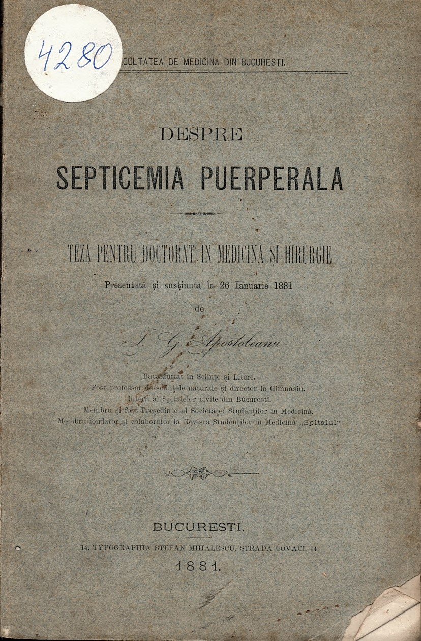   Despre septicemia puerperala