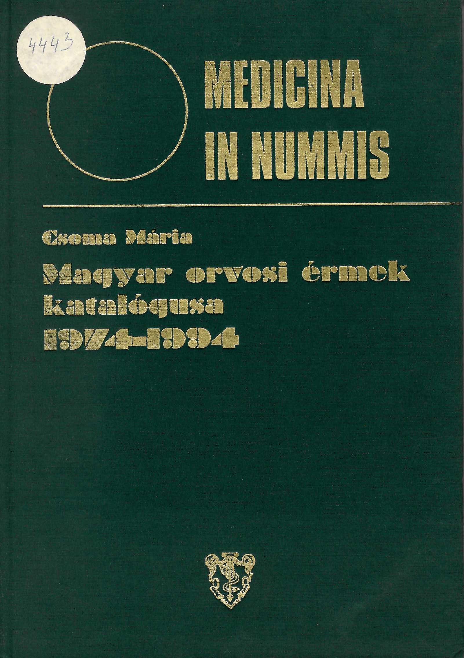  Medicina in hunanis  Magyar orvosi  ermek katalogusa 1974-1994
