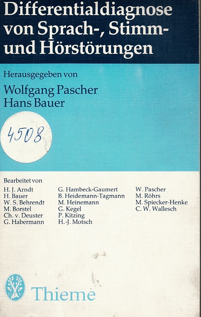  Differentialdiagnose von Sprach-, Stimm- und Hörstörungen
