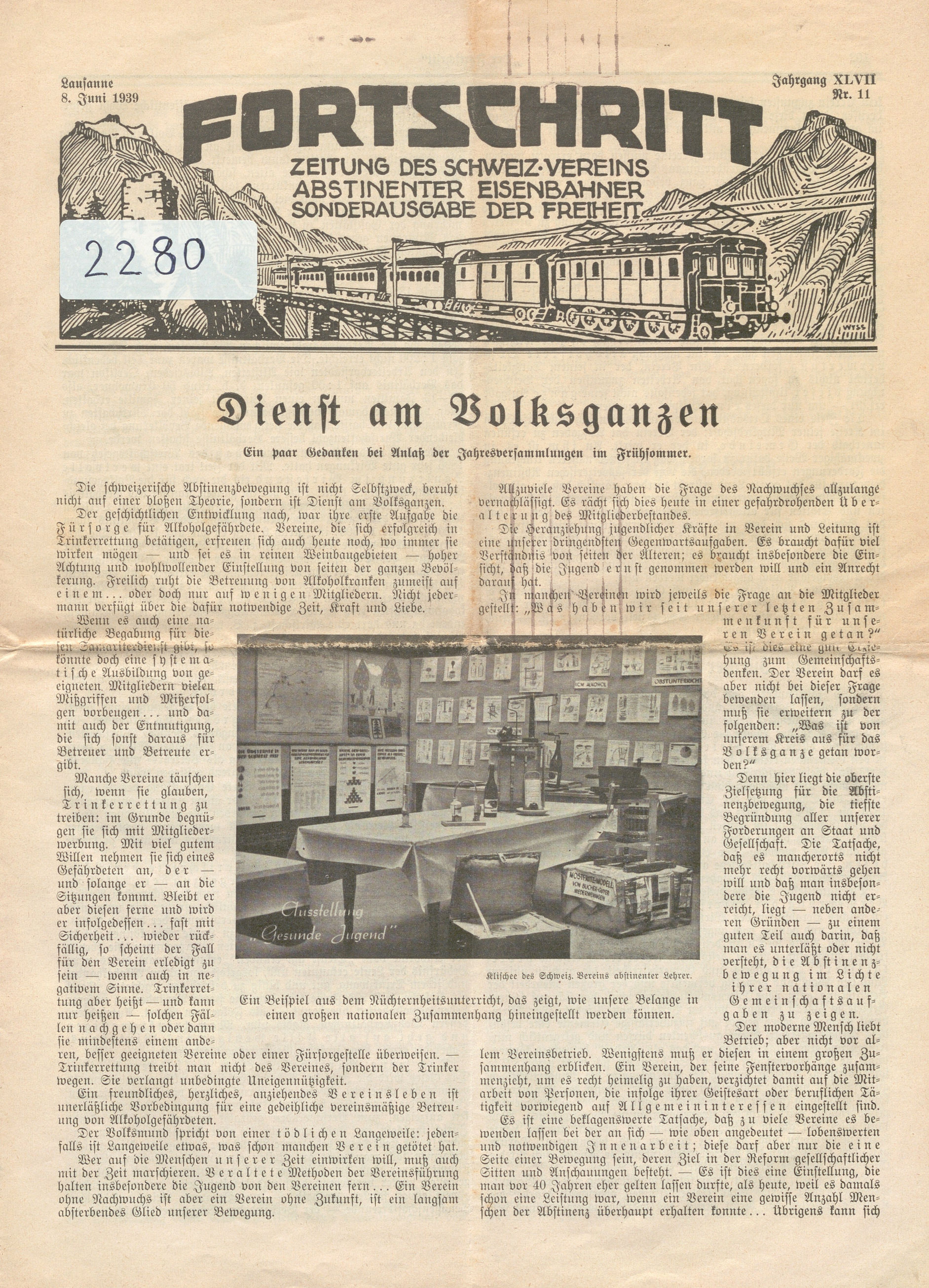  Fortschritt. Lansanne, 1939 г., бр. 11