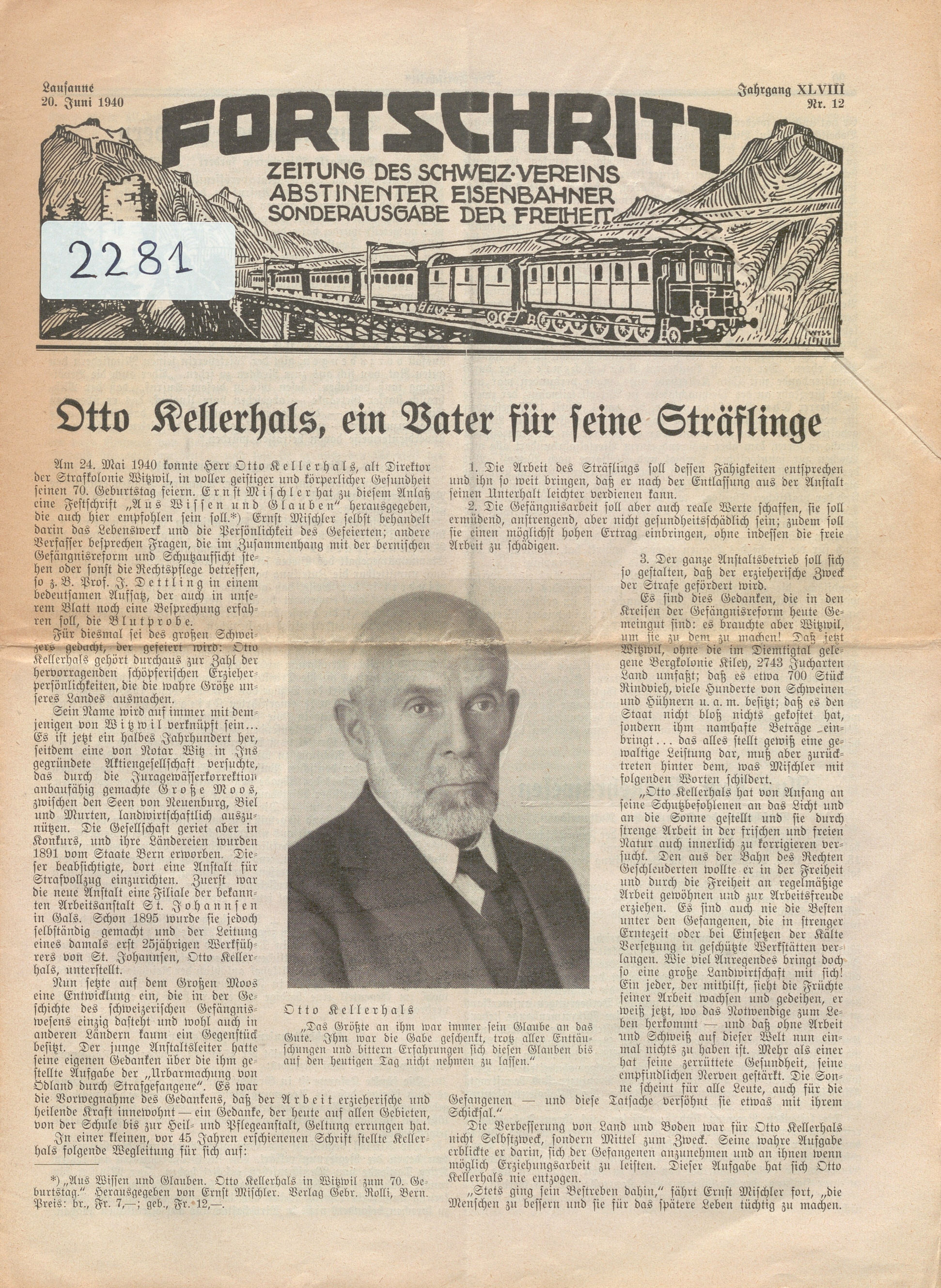  Fortschritt. Lansanne, 1940 г., бр. 12