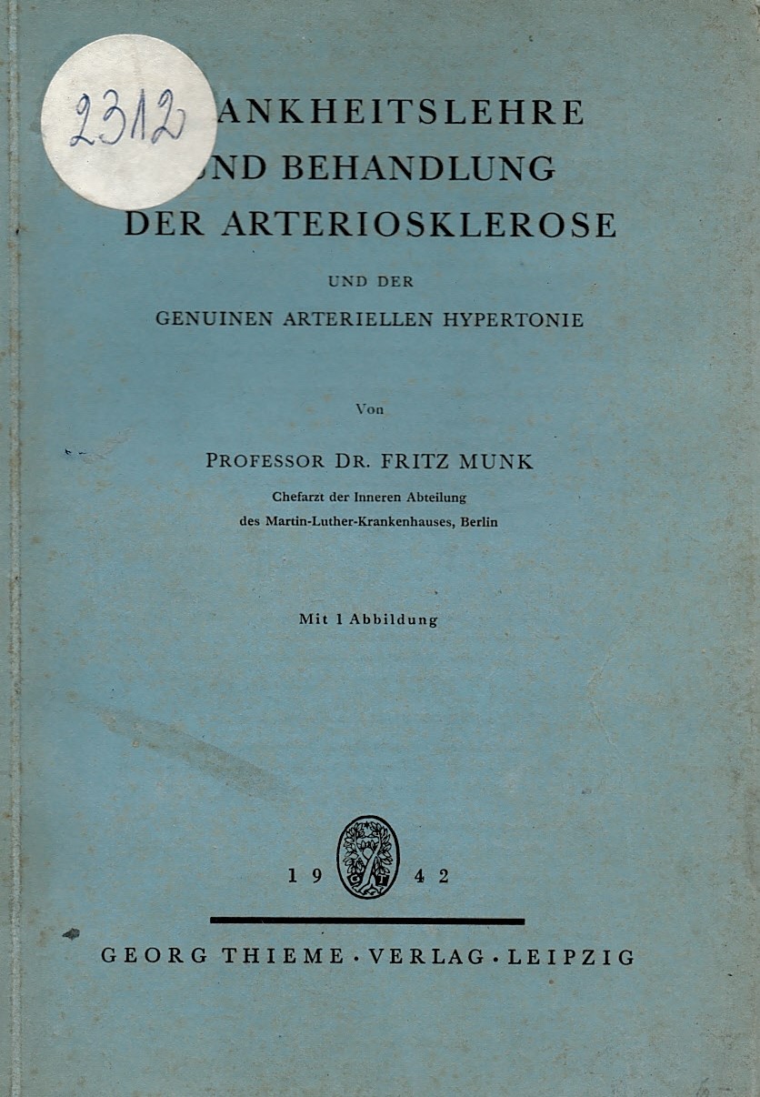   Krankheiltslehre und behandlung der arteriosklerose