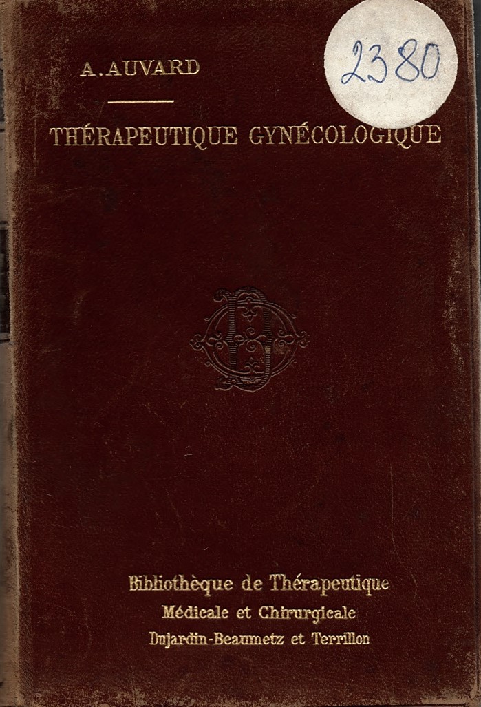  Therapeutique gynekologique   инв. № 2380