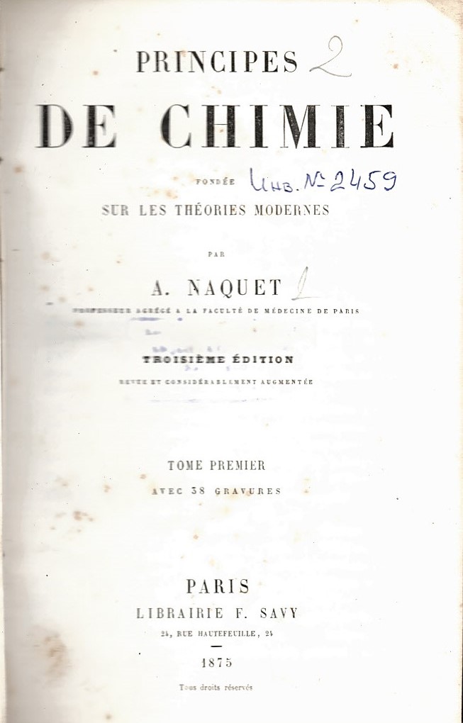  Principes de chimie