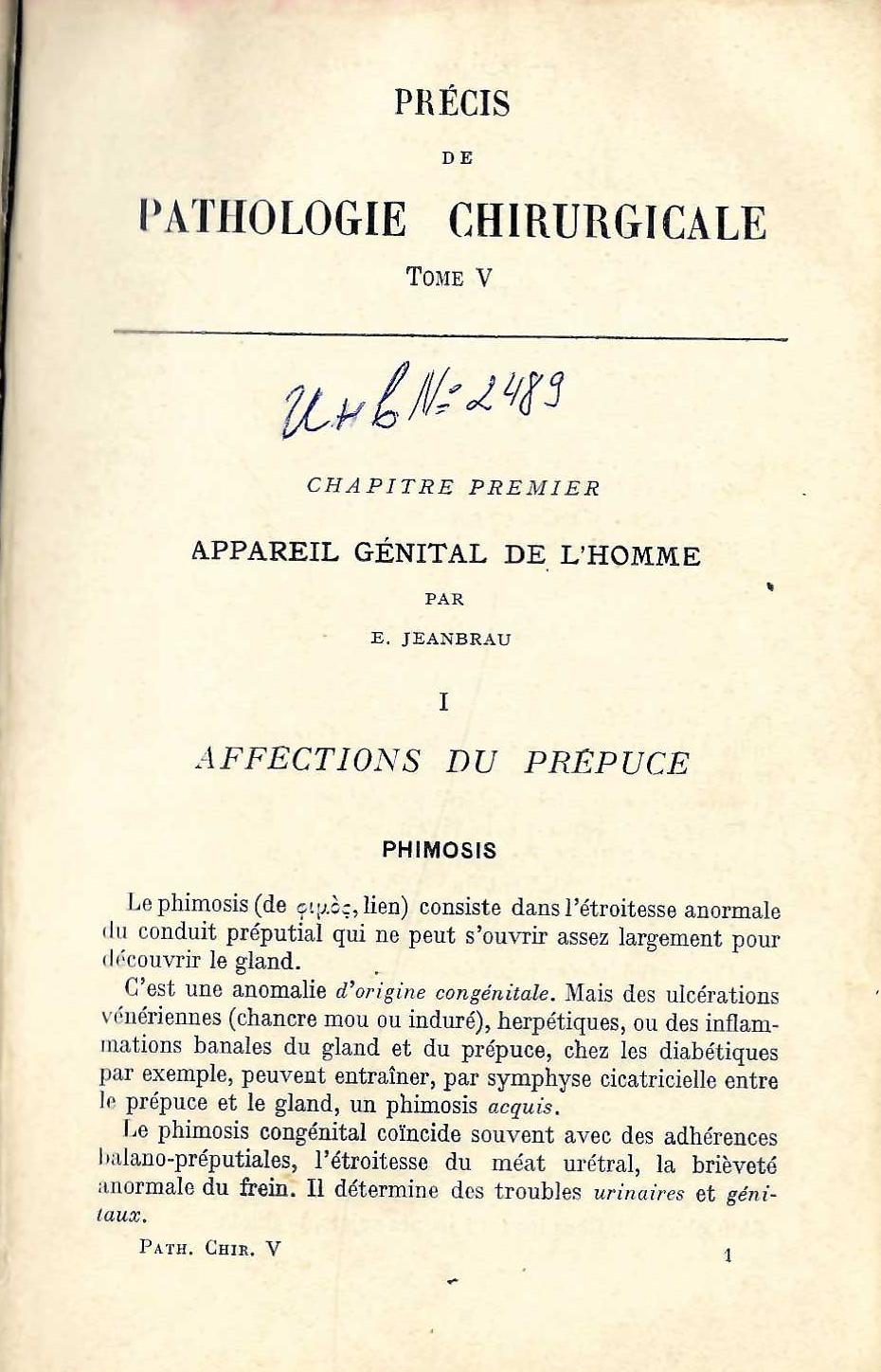  Precis de pathologie chirurgie, tome V