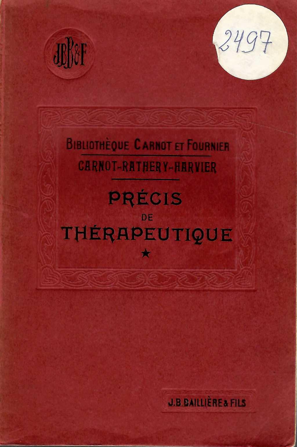  Precis de therapeutique 