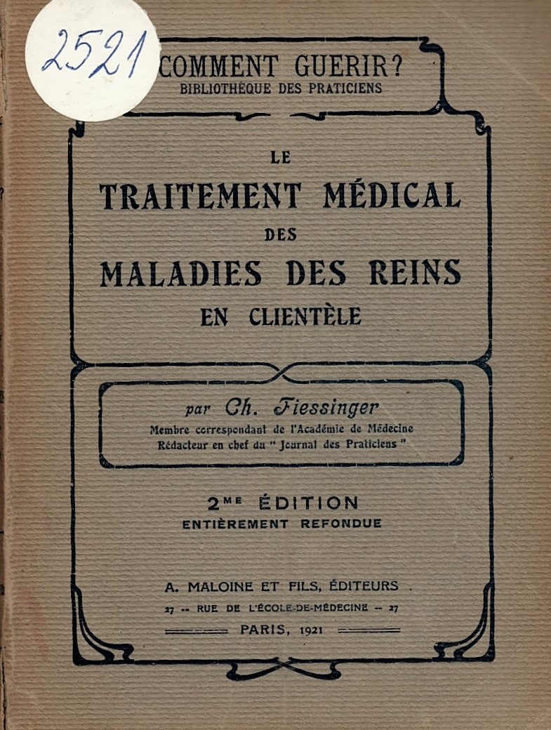  Le traitement medical des maladies des reins en clientele