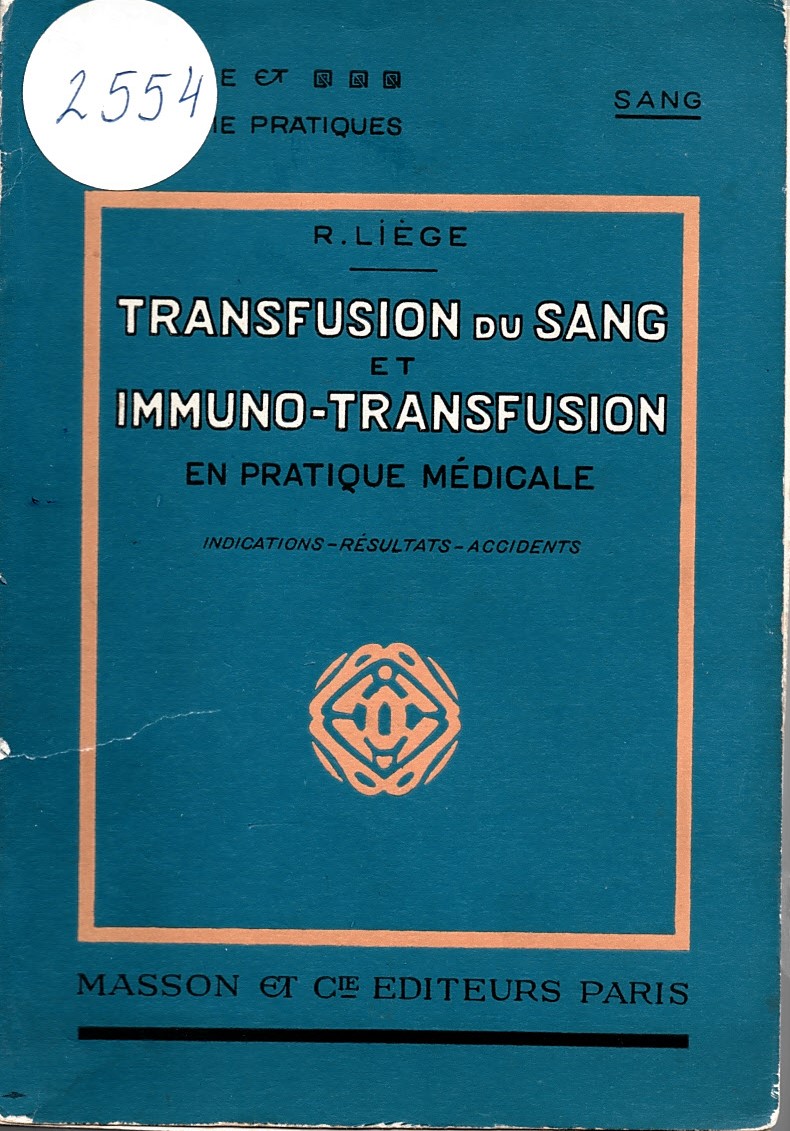  Transfusion du sang et et immuno-transfusion en pratique medicale