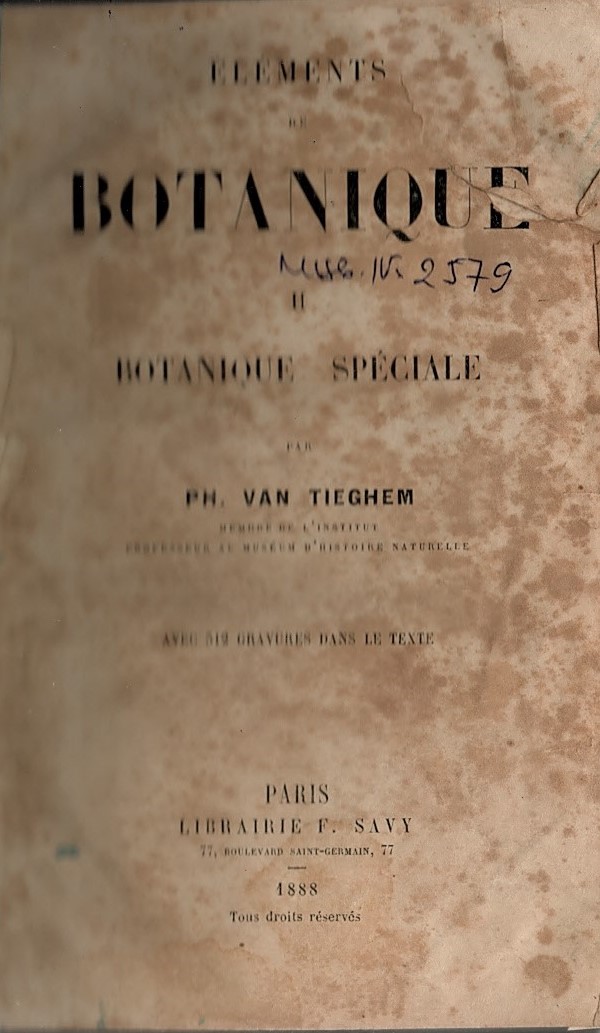  Elements de botanique. II. Botanique speciale