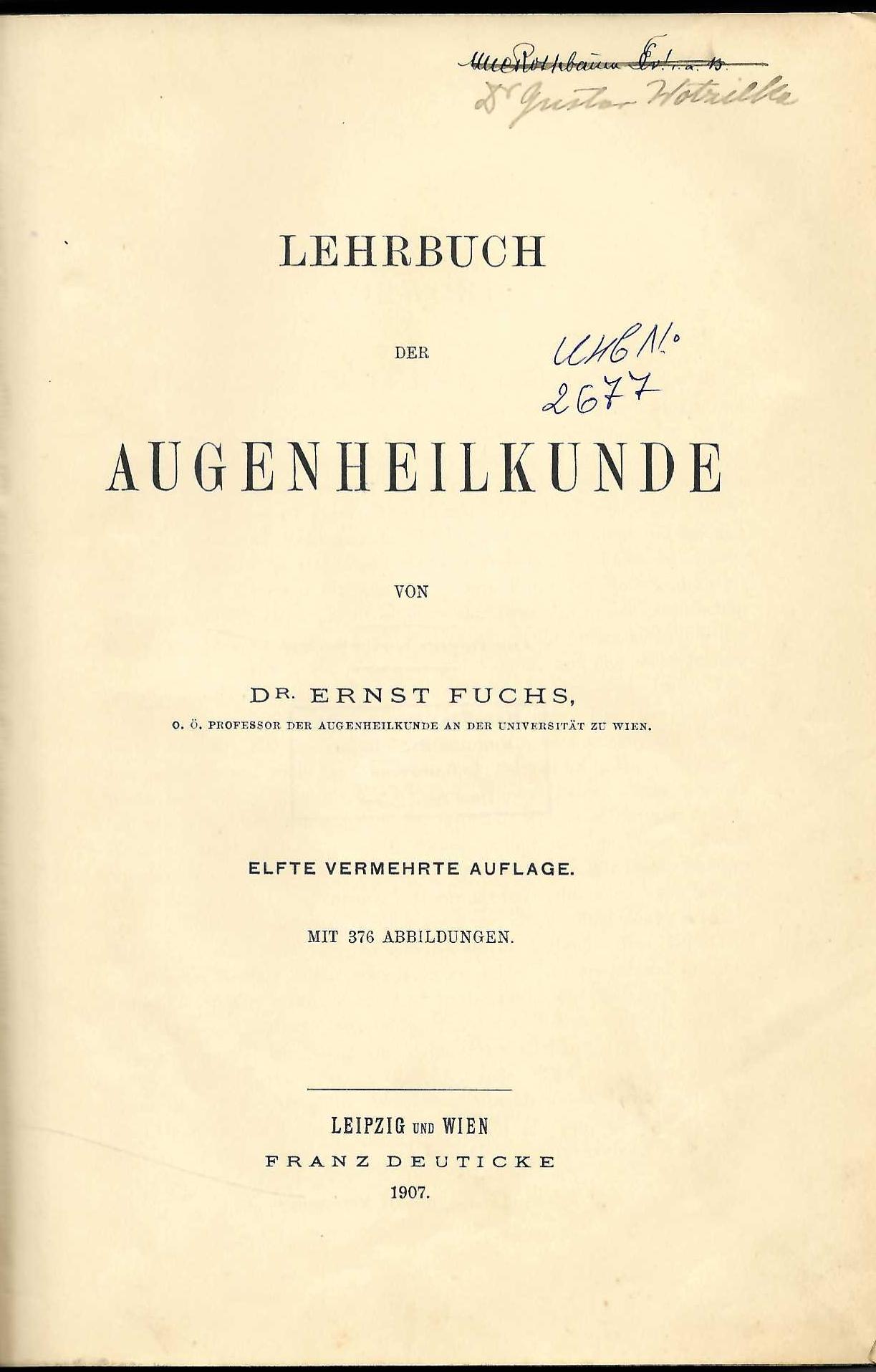 Lehrbuch der Augenheilkunde