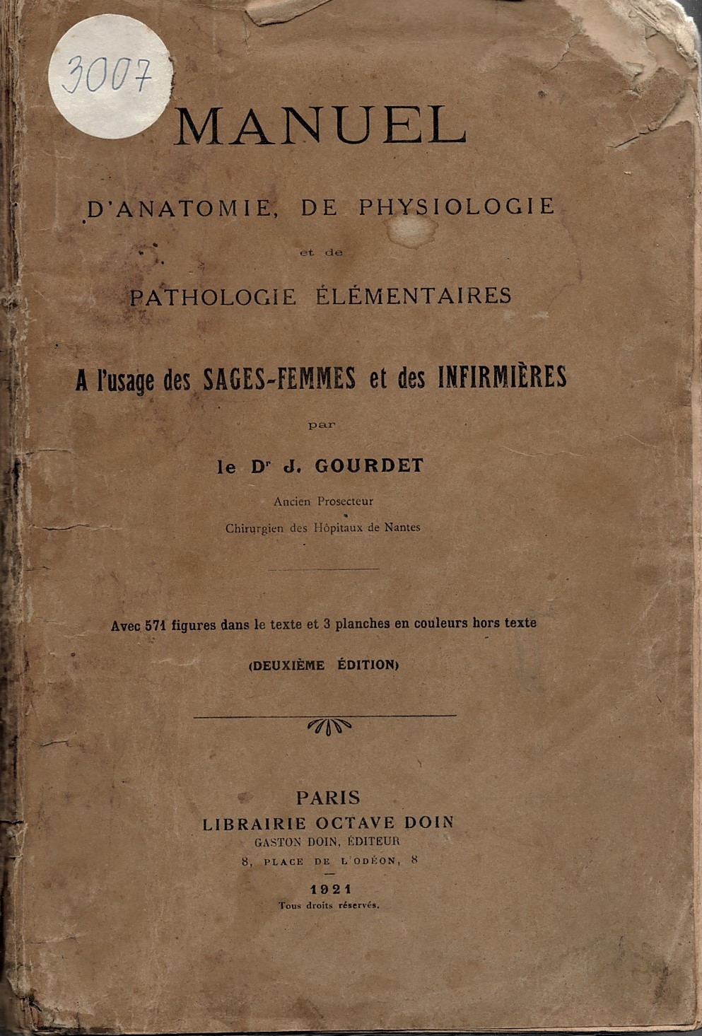  Manuel d’anatomie de physiologie et de pathologie elementaires