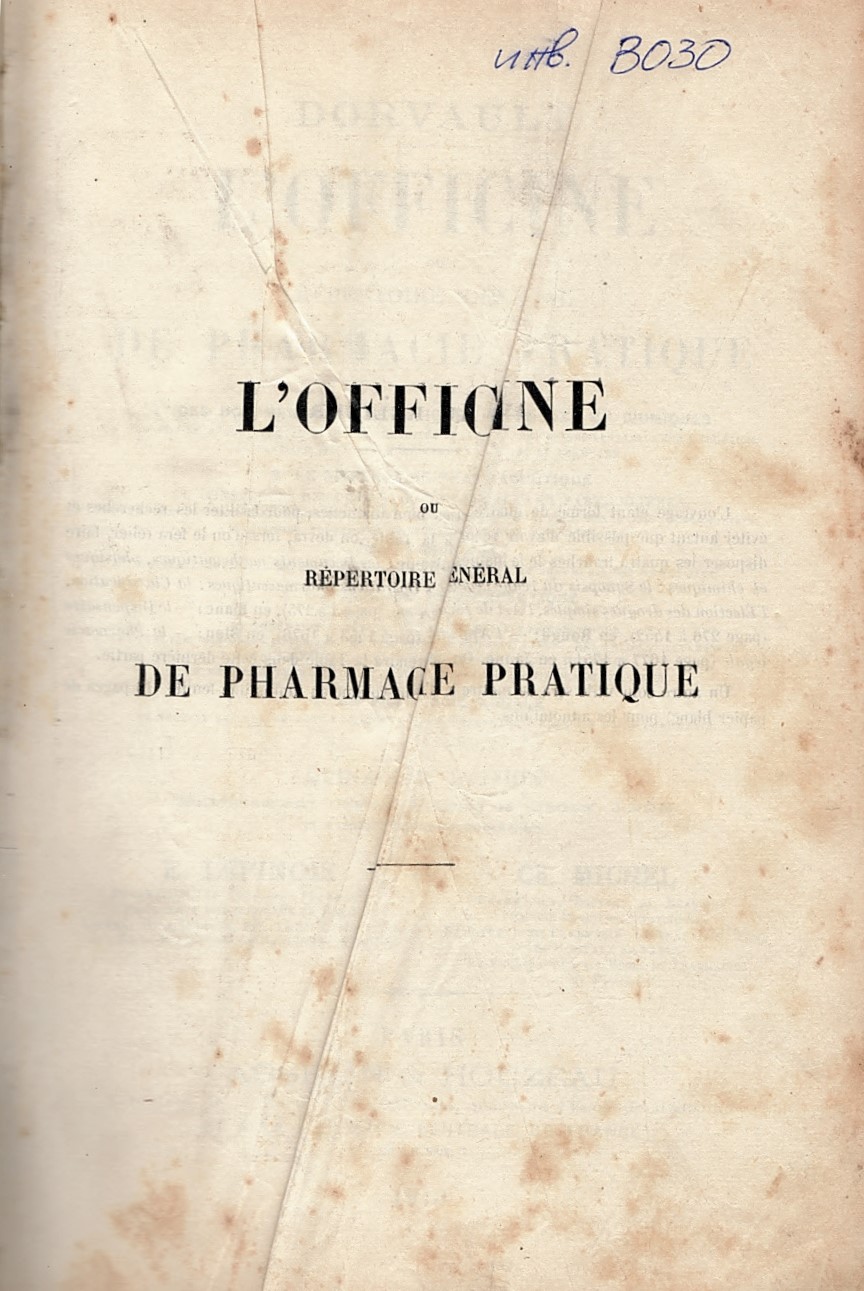  Darvault L’officine ou repertoire general de pharmacie pratique