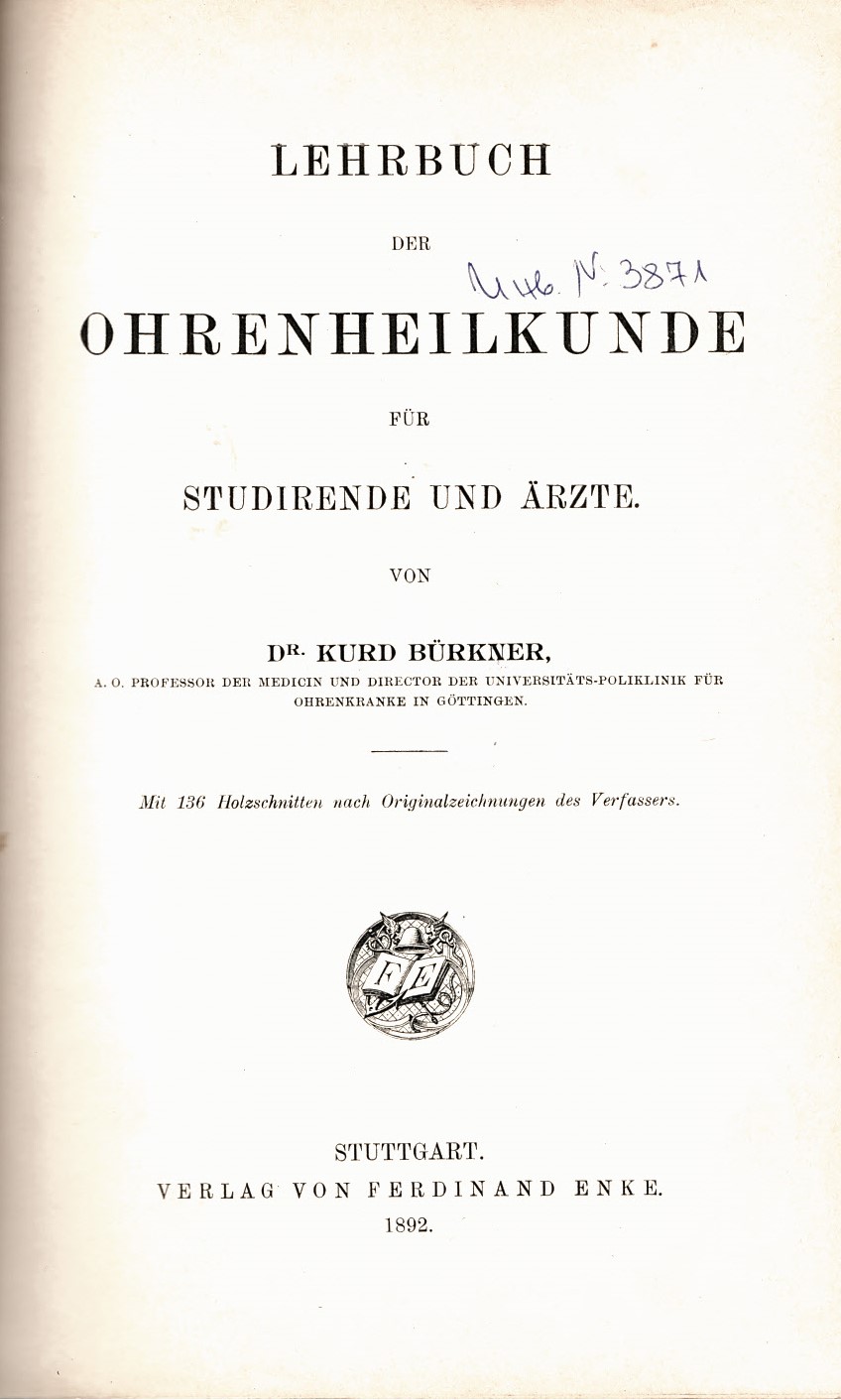  Lehrbuch der ohrenheilkunde