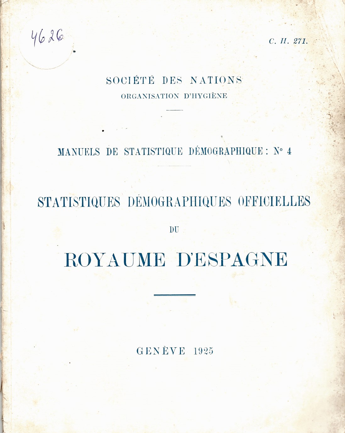  Statistiques demographiques officielles du Royaume D’Espagne