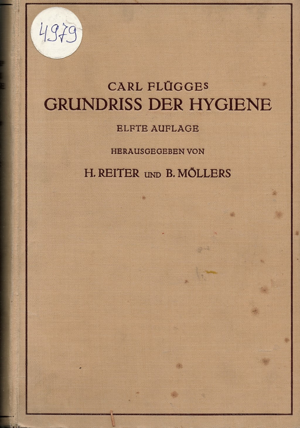  Carl Flugges. Grundriss der hygiene. 