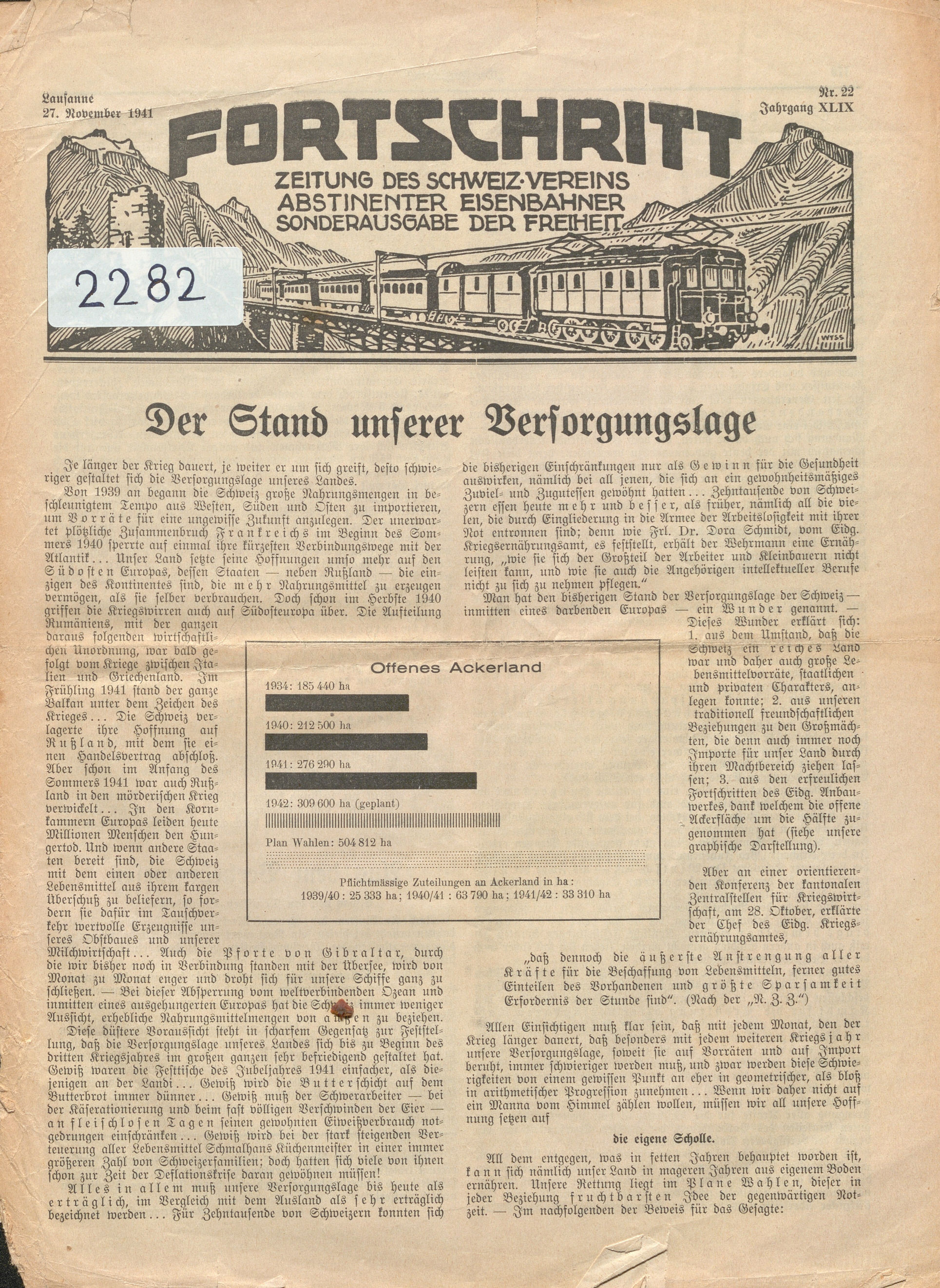  Fortschritt. Lansanne, 1941 г., бр. 22, 23, 24